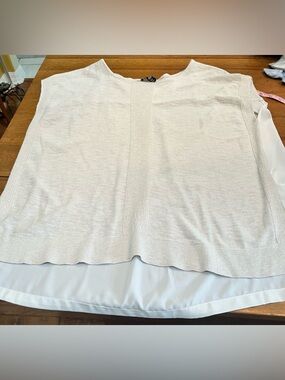 Jones New York Cream Knit Pullover